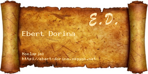 Ebert Dorina névjegykártya
